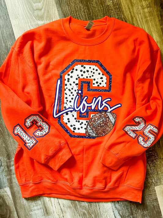 Adult Dalmatian Print Sports Crewneck